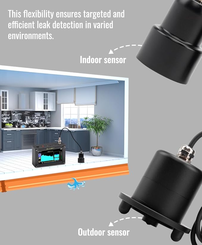 TYM-6A Professional Water Leak Detector - AI Detection, Dual Display, Adjustable Frequency for Water/Fire Pipeline Pressure