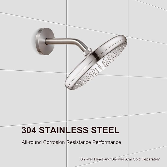 OFFO Extra Large Shower Arm Flange Brushed Nickel 3.5" in Outer Diameter Replacement Shower Head Arm Escutcheon Plate Suitable for Most Brands Shower Head Arms