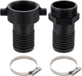 EASTRANS Poly Pin Lug Hose Fitting Set, 2" Polypropylene Hose Shank Coupling Set with 2 Clamps