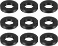 uxcell 12 Pcs Solid Nitrile Rubber Flat Washer DN20 1-11/32" OD x 3/4" ID x 1/4" Thickness Large Washers O Ring Sealing Gaskets, Industrial Flat Rubber Spacer, Black
