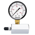 SENCTRL 0-30 Psi Gas Pressure Test Gauge, 2" Dial Size, 3/4" FNPT Connection, Brass Valve, Chrome Plated Steel Body Assembly