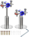 uxcell 2Pcs Stainless Steel Pipe Supports Wall Mount Ceiling Mount Pipe Bracket Adjustable Clamp Pipe Strap Fit for Dia 15-19mm Pipe Tube