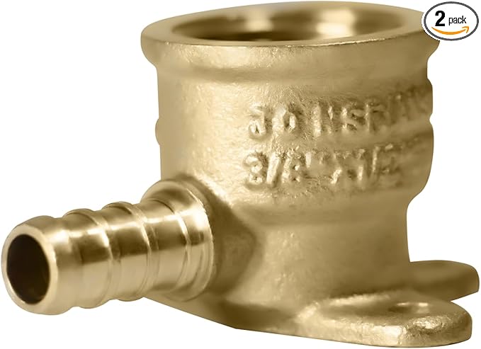 XFITTING 3/8 Inch Pex x 1/2 Inch Female NPT Drop Ear Elbow, 2 Pieces