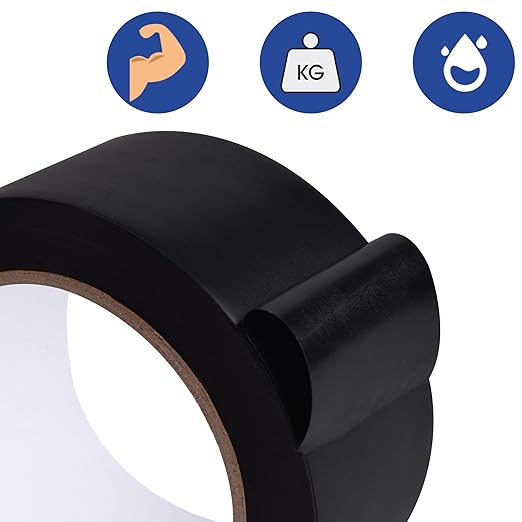 TAPEBEAR Corrosion Protection Pipe Tape, Wrap Pipe Tape for Drain Pipe, Metal Electrical Outdoor Underground Pipe, Waterproof PVC Black Tape, Duct Anti-Corrosion and Protection,4Inch X 33Yard,12rolls