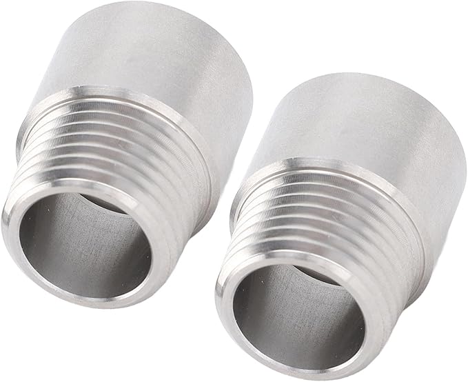 1/2 Inch NPT Male to 1/2 Inch NPT Female Pipe Fitting Adapter, Stainless Steel Pipe Coupler, 304 Stainless Steel Pipe Extension Fitting with Universal Compatibility for Plumbing