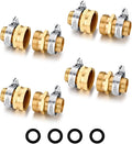 Garden Hose Repair Connector with Clamps Hose End Repair Kit,3/4" Barb Garden Hose Fittings Male and Female brass garden hose ends (3/4"Barb-4 Set)