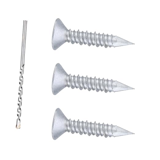 1/4 x 1-1/4" 410 Stainless Steel Flat Head Tapcon Concrete Screw Anchor, for Anchoring to Masonry, Block or Brick (50Pcs/Box)