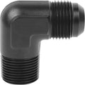 EVIL ENERGY 12AN Male Flare to 3/4" NPT Pipe 90 Degree Fitting Adapter Aluminum Black