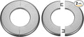 HARFINGTON 2pcs Wall Split Flange 64mm/2.5" Self-Adhesive Plumbing Cover Plates ABS Plastic Round Escutcheon Plate Buckle Design for Water Pipe Bathroom Kitchen Decoration, Gray