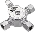 1 PCS Below Deck Mixing Valve,3/8" Compression LF Brass Body,Thermostatic mixing valve for hot and cold water,Compression Sleeve and Nuts Included.