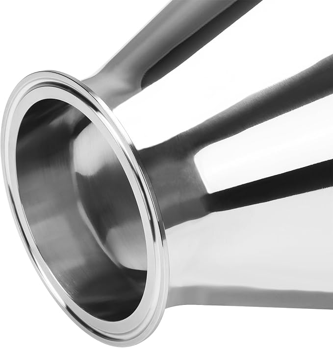 DERNORD Sanitary Fitting Reducer Fitting SUS304 Tri Clamp Ferrule Style 8" Tube OD to 4" Tube OD