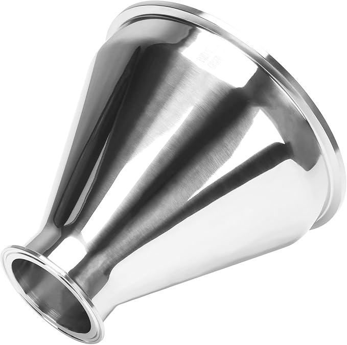 DERNORD Sanitary Fitting Reducer Fitting SUS304 Tri Clamp Ferrule Style 8" Tube OD to 3" Tube OD