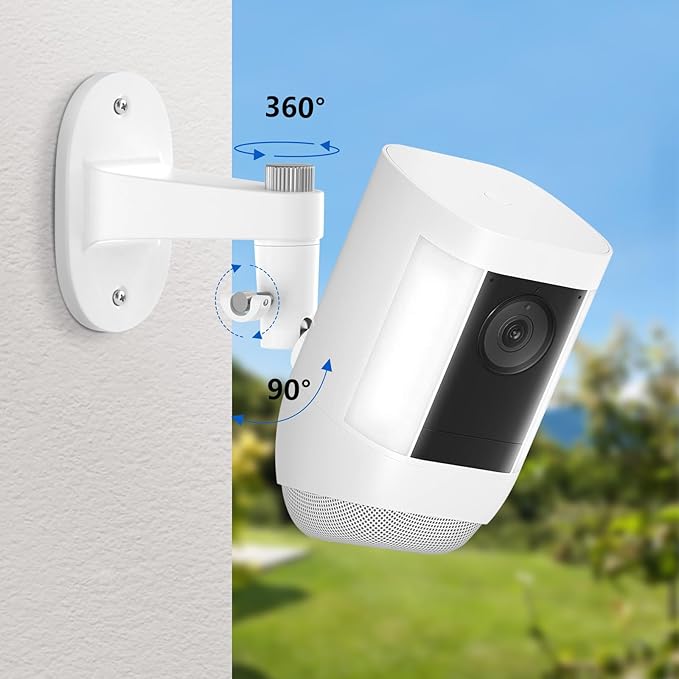 2Pack Adjustable Mounting Bracket for Spotlight Cam Plus/Pro (Battery) and Stick Up Cam/Pro (Battery), Perfect for Indoor/Outdoor Camera Security System Installation-White