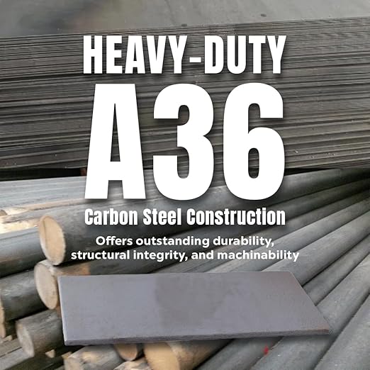 Metal Depot Orange A36 Hot Rolled Steel Plate 1/4 Inch x 8 Inch x 12 Inch Flat Carbon Steel Sheet for Welding Fabrication Base Plates Brackets Repairs Heavy Duty Industrial Construction Projects