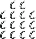 uxcell 1-5/8"(42mm) Cable Clamp, 304 Stainless Steel Rubber Cushioned Insulated Clamp R Shape Metal Clamp Tube Holder for Pipe Hose Wire Cord Installation 14Pcs