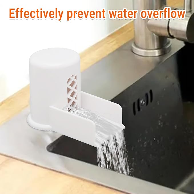 Dishwasher Air Gap Cover with Ramp, Replacement Air Gap for Dishwasher Air Gap Overflow Spout Extender With Ramp For Kitchen Sink(White)