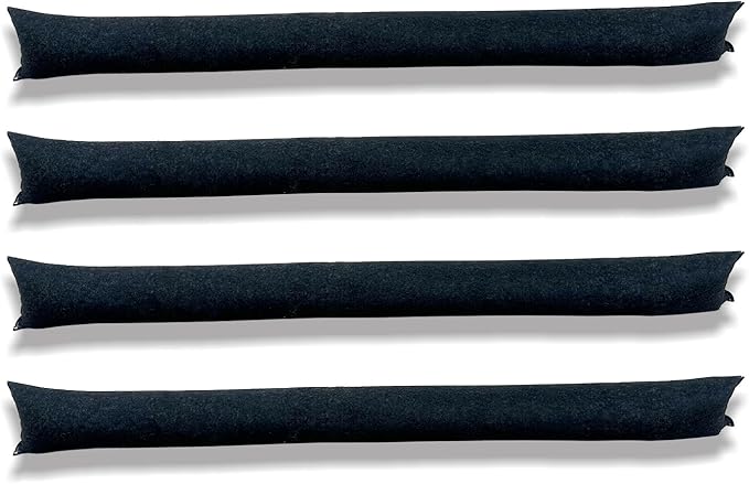 4Pcs 5FT Water Activated Flood Barriers for Garage and Home Doors, Sandless Sandbag for Rain Water Control, Easy to Use (5ft, 4Pack)