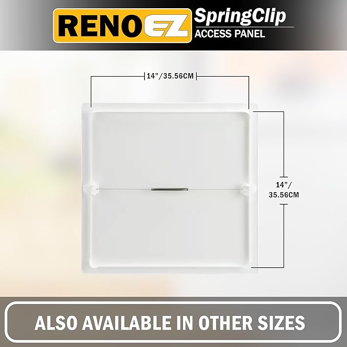 Plastic Access Panel 14x14 inches with Spring Click Technology - No Tools Required - For Drywall, Ceiling and Wall - Access Door for Plumbing, HVAC and Other Holes or Openings (1)