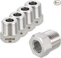 5 Pack 304 Stainless Steel Male to FeMale Adapter, 1/2" Male NPT x 1/4" FeMale NPT Hex Bushing Reducer for Industrial, Fluid, Home Gardening, Water Treatment