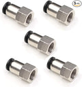 CEKER 1/4 Inch Air Tube Fittings - 1/8 Npt Female Push To Connect Quick Connect Air Hose Fittings 5Packs