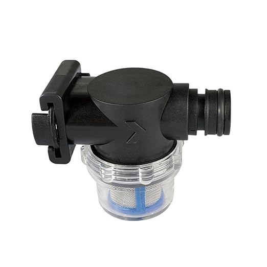 SEAFLO Inline Water Pump Filter 52S02-3/4" Male Quick Attach with 1/2" Hose Barb, 50 MeshSteel Strainer with Plastic Shell, Fits SEAFLO 56 Series Pumps, RV, Marine, Agriculture, Lawn Care (1-Pack)