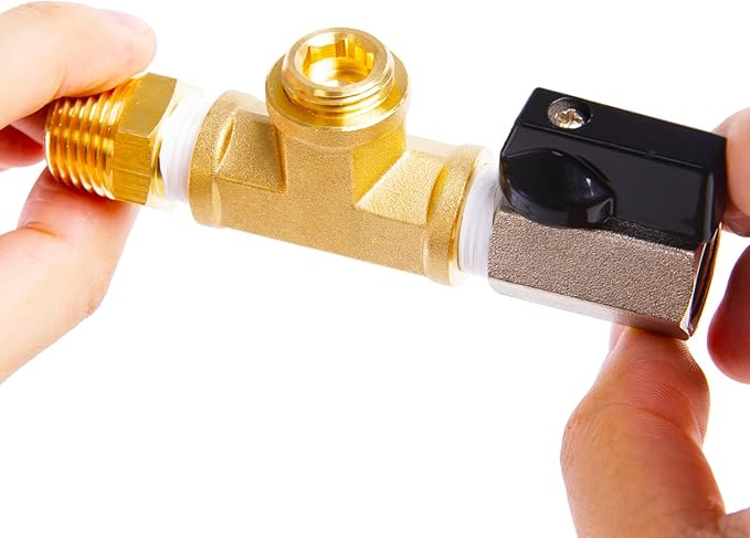 ChillWaves Brass Pipe Fitting, Internal Hex Head Socket Pipe Plug Fitting 1/4" NPT Male Thread Adapter(12-PACK)