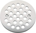 4-1/4Inch Screw-in Shower Strainer Drain Cover Replacement Floor Strainer Floor Drain, (Chrome)