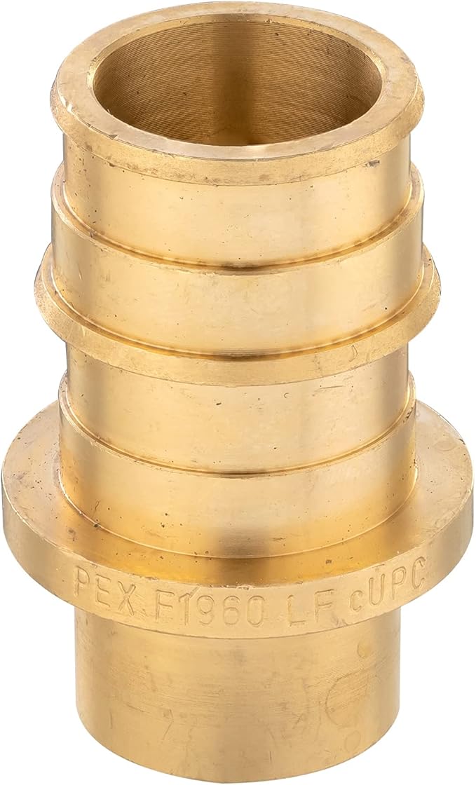 (Pack of 5) EFIELD Pex A Full Flow Expansion Brass Fittings 3/4" Pex X 1/2" Female Sweat Adapter (Over the Copper Pipe), ASTM F1960,(PEX1960056-5PCS)