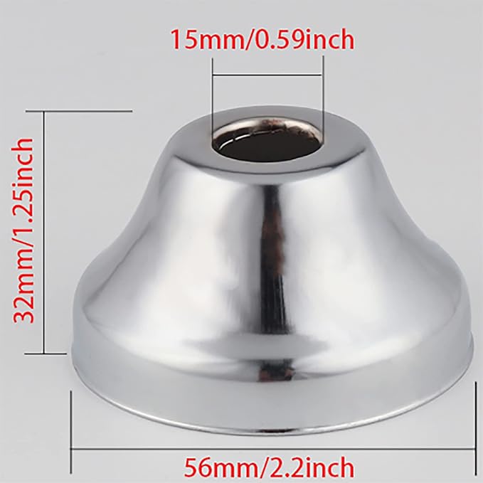 4 PCS Stainless Steel Tapered Flange Cover Pipe Wall Cover for 1/2" Copper Pipe PEX Tubing