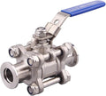 SHERICH Vacuum KF25 Ball Valve 304 Stainless Steel Clamp High Vacuum Fast Ball Valve Blue Handle With Locking Device (KF25)