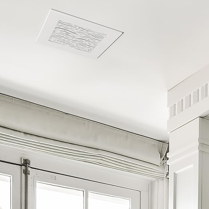 SABA Home Decor White Air Vent Cover - Acrylic Plexiglass 10 x 10 Duct Opening (12 x 12 Overall) Return Grille Decorative Covers for Walls & Ceilings NOT for Floor USE, Waves