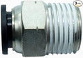 CDQBWQDJT 3 Pcs Pneumation Fitting 1/2" Tube OD Push To Connect X 1/2 NPT Pipe Male Connector