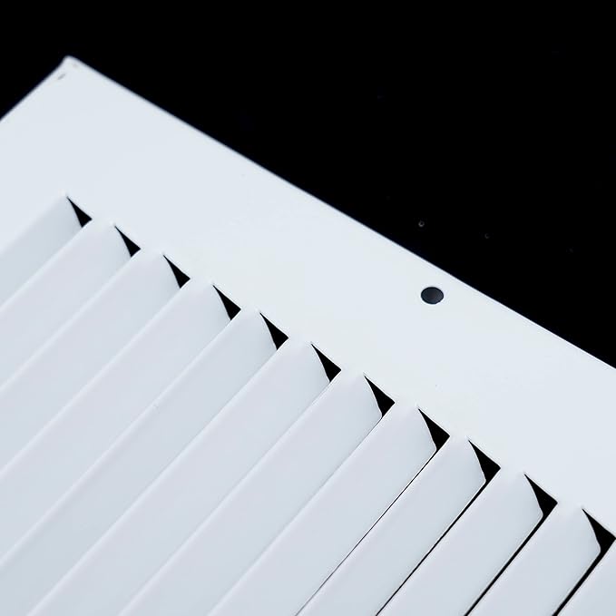Fits 24x6 Duct Opening | Steel Baseboard Return Air Grille by Handua | Vent Cover Grill | 7/8" Margin Turnback [Depth] to Fit Baseboard | White | Outer Dimensions: 25.75"W X 7.75 "H