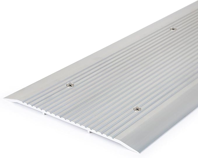 Premium Aluminum Door Threshold - Door Saddle Flat Utility ADA Wheelchair Compliance - Aluminum, 10" Wide x 48" Long