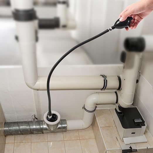2 Sets 4 Inch Sewer Test Plug with Hand Pump, Inflatable Pipe Plug Balloon Plumbing for Toilet & Shower Drain