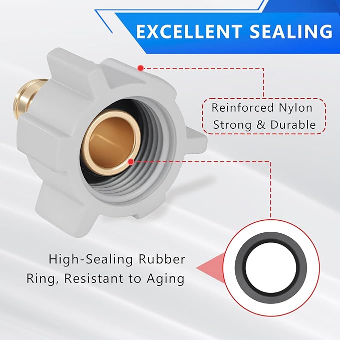 1/2" Pex x 1/2" Female NPT Swivel Adapter No-Lead Brass Crimp Fitting,PEX-B Compatible,4-Pack