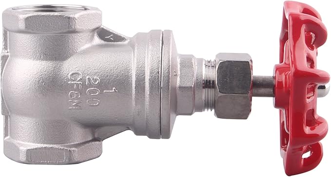 Heavy Duty Gate Valve - 2" NPT Stainless Steel Female x Female Thread Rotary Sluice Valve with Wheel Handle 200WOG For Water Oil Gas