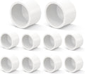 1 inch PVC Fitting End Cap, 10-Pack Pipe Elbow Connectors, Furniture-Grade SCH40 PVC Pipe Fittings for Greenhouse, Frames, Sheds, Pet Beds, Pet Enclosures, Hydroponic and Tent Structures
