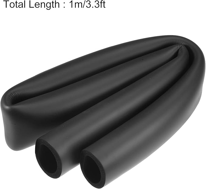 uxcell Foam Tubing for Handle Grip Support, Pipe Insulation, 50mm(2") ID 65mm OD 1m Length Black