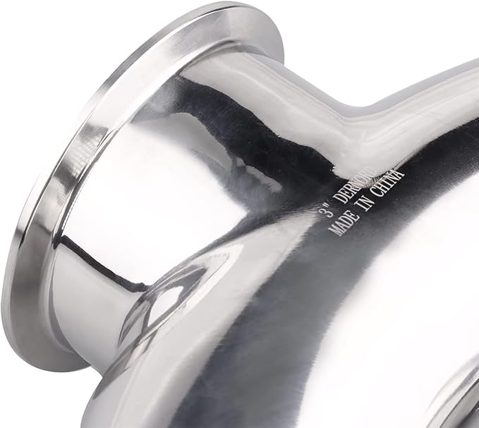 DERNORD 3 Way U Sanitary Ferrule Pipe Fittings Tri-Clamp Type Stainless Steel 304 (Pipe OD: 3 INCH)