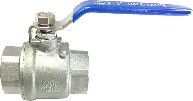2PCS 1" Full Port Ball Valves 316 Stainless Steel NPT Female Thread Ball Valve for Water, Oil, and Gas