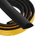 PATIKIL 6.6FT Solid Rubber Weather Stripping, 1 1/6" W x 1/2" H Self Adhesive D Shape EPDM Rubber Seal Strip Gasket for Door Frame Window Insulation RVs Furniture Cabinets, Black