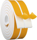 White Weather Stripping Self Adhesive Foam Tape High Density Foam Sealing Strip Window Insulation Weatherproof Gasket Tape for Doors and Windows, 1" Wide X 3/8" Thick, 6.5 Ft X 2 Rolls, Total 13 Feet
