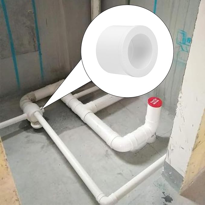 10Pack 1-1/2"x 1" PVC DWV Reducing Bush Adapter Pipe Fitting SCH40 PVC Reducer Bushing (Socket x Socket) PVC Pipe Reducing Bushing Fitting for Home Sewer Plumbing