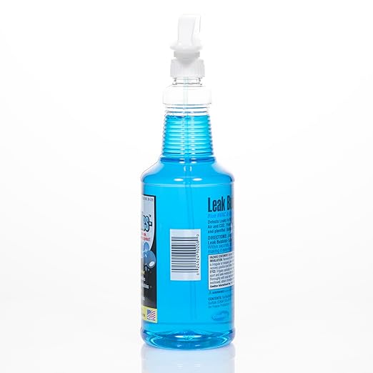 ComStar Leak Bubbles Blue HVAC & Gas Detector, Fastest-Acting Leak Detector in Today's Market - Safe, Non-Corrosive, Long-Lasting Bubbles & Detects Micro Leaks, Made in USA, 1 Quart Spray (Pack of 12)