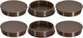 uxcell 6Pcs 45mm(1-3/4") Nylon Hole Plugs, Flush Type Panel Round Snap in Fastener Knockout Locking Plugs for Furniture Insert End Caps Panels, Brown
