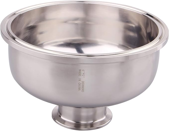 DERNORD Tri Clamp Bowl Reducer Sanitary Fitting Stainless Steel 304 (Tri Clamp Size: 6 inch x 2 inch)