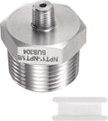 HARFINGTON 304 Stainless Steel Hex Nipple 1/8" NPT Male x 1" NPT Male Straight Thread Pipe Fitting Extension Pipe Fittings Connector Adapter for Water Oil Gas Tub