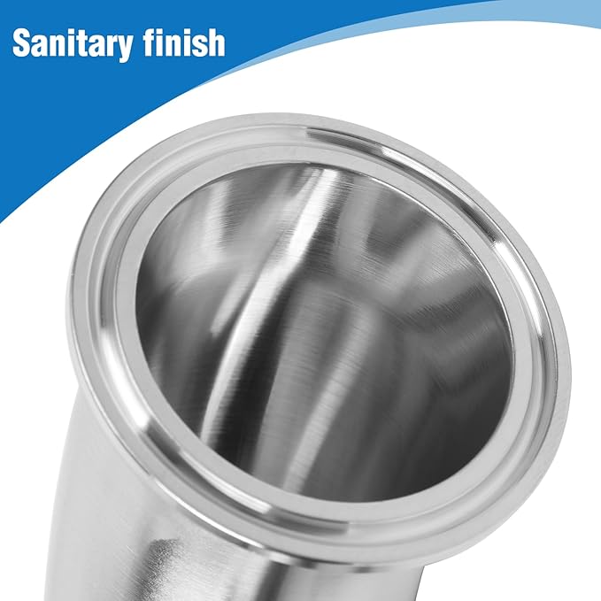 Elbow 2" Tri Clamp Elbow 90 Degree Pipe Fitting 50.5mm Pipe OD Sanitary Fitting Stainless Steel 304
