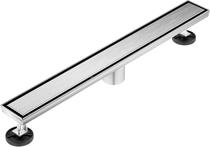 Neodrain 30-Inch Linear Shower Drain,with 2-in-1 Flat & Tile Insert Cover, Rectangle Shower Floor Drain, Linear Drain with Hair Strainer